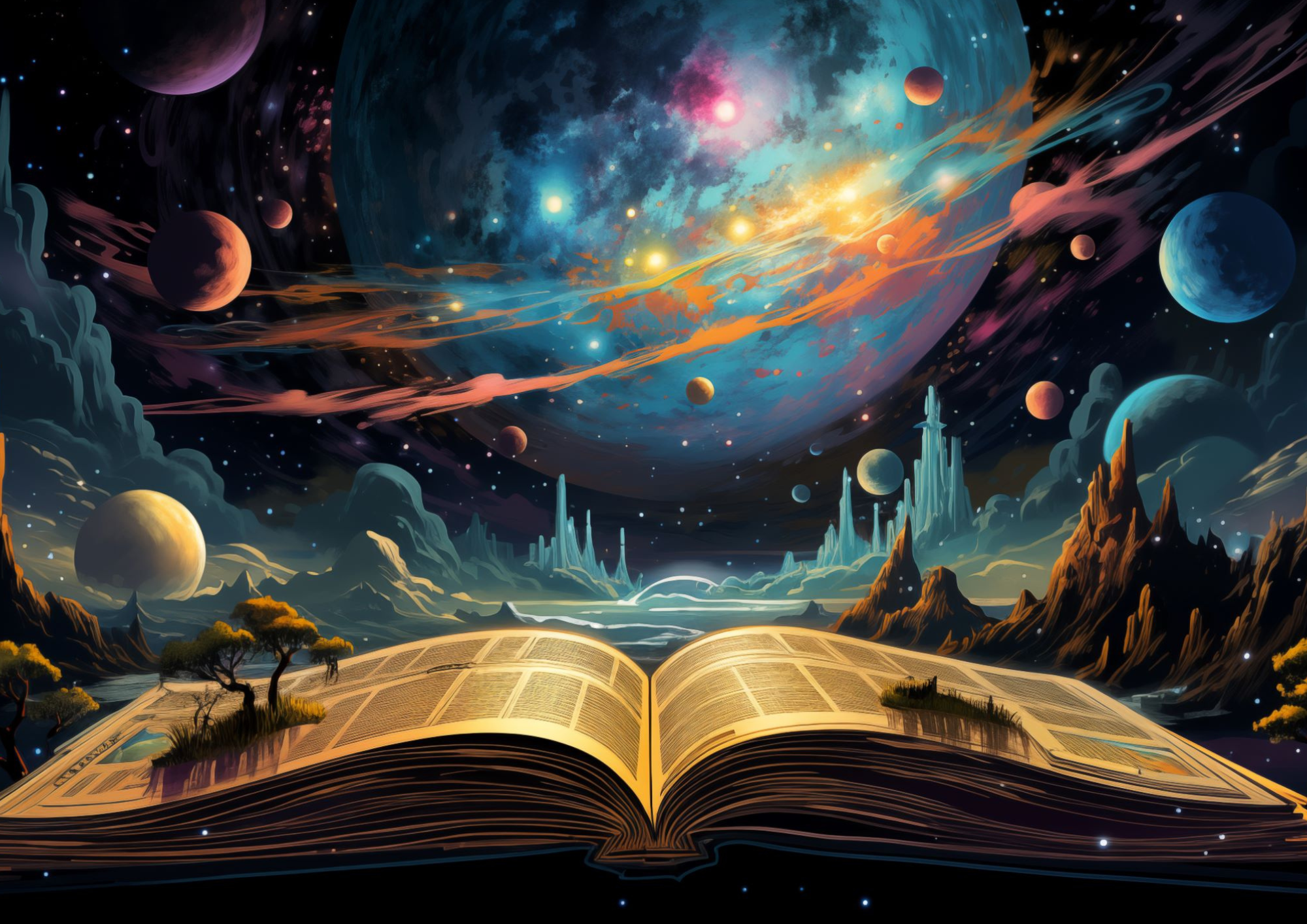 A imagem que acompanha este texto ilustra perfeitamente a essência de "O Despertar do Universo Consciente" de Marcelo Gleiser. Ela representa a vastidão do universo e a conexão profunda entre a nossa compreensão do cosmos e a riqueza da nossa experiência humana. O livro aberto no primeiro plano simboliza o conhecimento e a exploração científica, enquanto a paisagem cósmica ao fundo reflete a imensidão e a beleza misteriosa do universo.